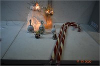 Lighted Angels,Christmas Bells w/ Candy Canes