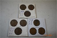 Set of 1920,1938,1950 P,D,S Pennies