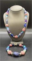 Gemstone Necklace And Bracelet