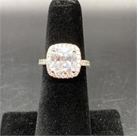 Sterling Silver Two Tone Rose Gold Ring