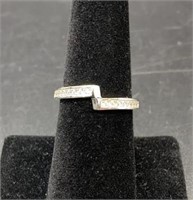 Sterling Silver Meet Me Halfway CZ Ring