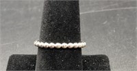 Sterling Silver Stackable Bead Ring. Size 8.