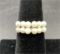 10K Yellow Gold And Pearl Ring
