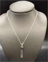 Sterling Silver Love Pendant And Necklace