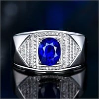 1.2ct natural royal blue, sapphire ring 14k gold