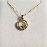 Dallany Jewellers 10K gold circle hearts &