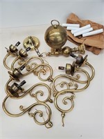 6 Candle Gold Chandelier Parts