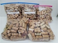 5 one gallon size bags full of wine corks