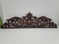 Very heavy ornate wood wall hanging decor