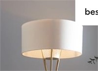 Mid Century Tripod Floor Lamp Shade V2 White