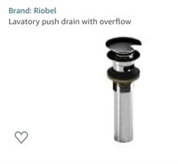 5 Riobel Push down drain with over flow