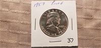 1957 Franklin Half Dollar Proof PF63