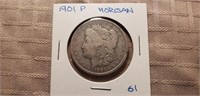 1901O Morgan Dollar F
