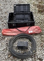 Plastic crates/lawn chairs/hose timer/hose
