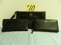 Coach Black Clutch Purse with 2 Wallets