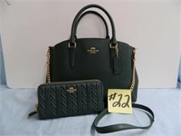 Coach Surry Carryall, Sage/Gold with Matching