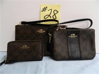 Coach Signature Wristlets and Coin Purse,