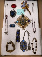 Flat Of Vintage Jewelry