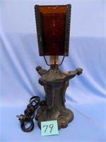 1930's Deco Tri-Figural Lamp (Metal) -