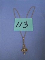 10kt 2.1gr Victorian Lavelier w/ 14" Chain