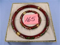 1960's Cloisonne Choker & Bracelet Set