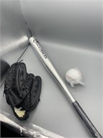 Can Cen Baseball set- Aluminum 25 inch Bat glove