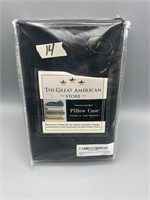 King size black pillow case - 2 count