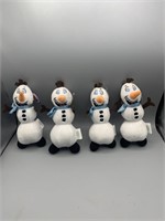 4 Snowmen plushies