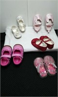 lot of 5 pair of baby/little girls shoes. 3 pair