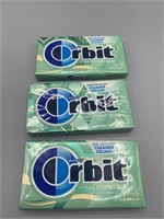 3 packs of orbit sweet mint gum. 14 peices each