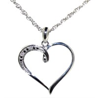 Beautiful Diamond Accent Heart Necklace