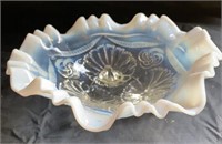 Antique Victorian  Era 9” Opalescent Bowl