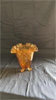 7”x7” Fenton Amber Vase