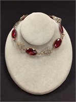 Vintage Red Stone Necklace