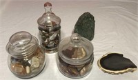 Collection of polished stones & slab