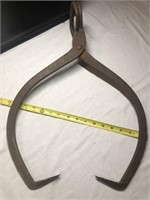 Antique Wm T Wood & Co Ice Tongs - Large