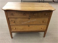 Antique Four Drawer Oak Dresser