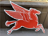 Vintage Mobil Pegasus Porcelain Sign (Rep)
