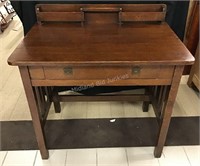 Antique Stickley Postal Desk with Tags