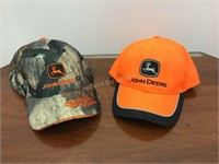 Two John Deere Hats, Clean Condition