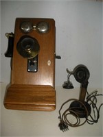 (2) Vintage Phones  Largest - 21 Inches Tasll