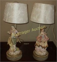 2 FIGURAL PORCELAIN LAMPS