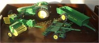 JOHN DEERE TRACTOR AND 3 FARM IMPLEMENTS