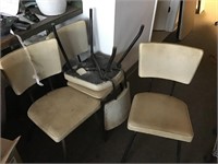 Four vintage vinyl chairs