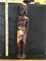 Tribal Lady wood carving