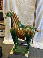 Chalk horse statue