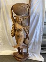 5 foot wood statue
