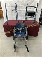 PAIR OF WALKERS | ONE WHEELCHAIR