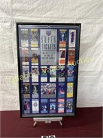 25 YEARS FRAMED SUPERBOWL TICKETS