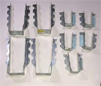 1 mixed lot of joist hangers, 4 x9”, 5 x5”